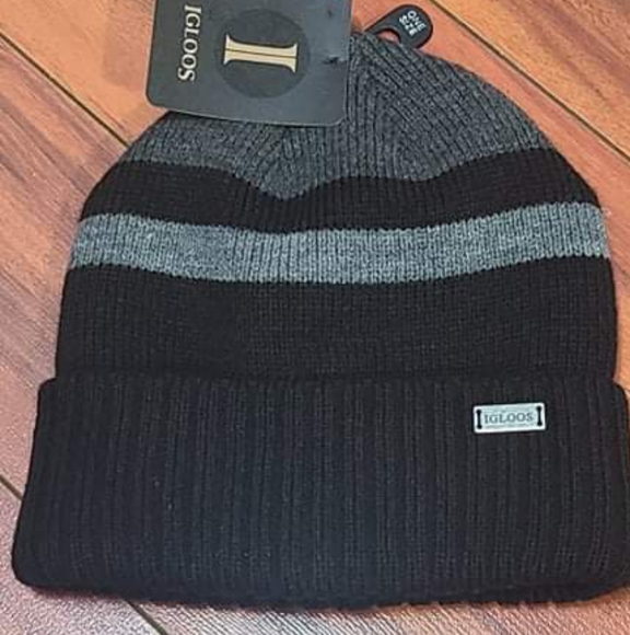 Men's Striped Cuff Cap/Beanie - Picture 2 of 5